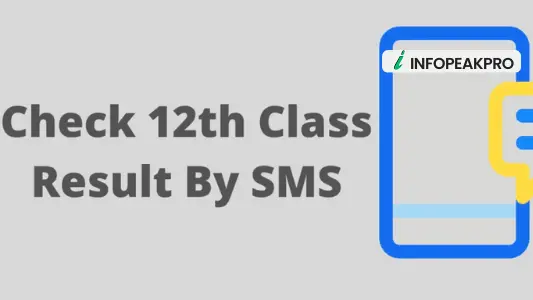 Check 12th class result 2023 by SMS